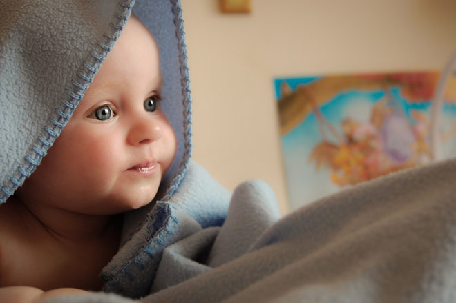 bebê no inverno